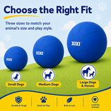 large fabric-covered herding ball for outdoor play
