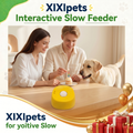 dog lick bowl with peanut butter and wet food