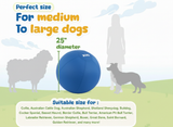 XIXI Pelota Grande de Pastoreo de 63.5 cm para Perros, Juguete Interactivo de Ejercicio para Pastores Australianos y Border Collies, Juguete Duradero de Entrenamiento y Juego al Aire Libre