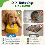 XIXI Comedero Lento para Perros Giratorio | Dispensador Interactivo de Golosinas Líquidas y Cuenco para Lamer | Enriquecimiento Antiderrames para Alivio de la Ansiedad y la Hinchazón