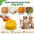 dog lick bowl with wide base and raised rim